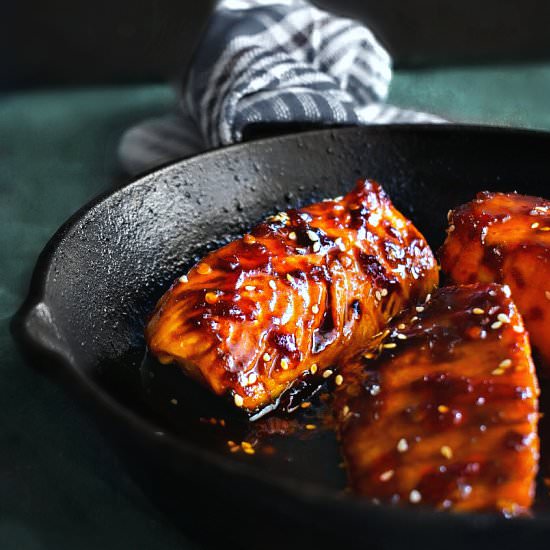 Sweet Spicy Teriyaki Salmon - Recipe photo by EasycookingwithMolly