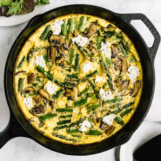 Asparagus Mushroom Frittata - Recipe photo by nourishedbynutrition