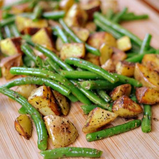 Pan Fried Potatoes and Green Beans - Recipe photo by Small Town Woman