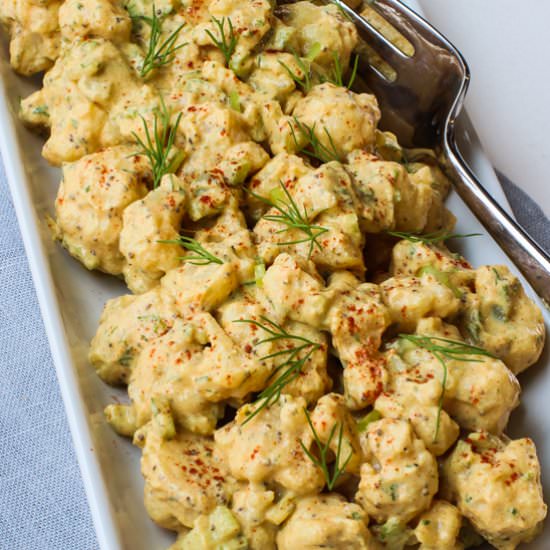 Cauliflower 'Potato' Salad - Recipe photo by healthymidwesterngirl