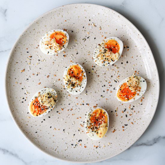 Jammy Eggs with Bagel Seasoning! - Recipe photo by Craving California