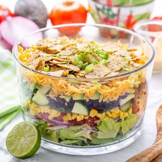 Mexican Layered Salad - Recipe photo by Savingroomfordessert