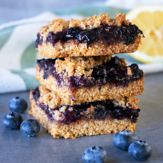 Blueberry Crumb Bars - Recipe photo by El Mundo Eats