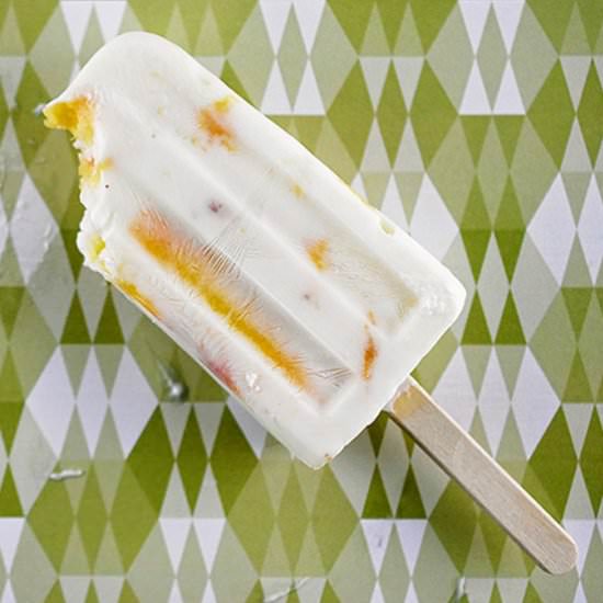 Creamy Peach Popsicles - Recipe photo by LoriFortini