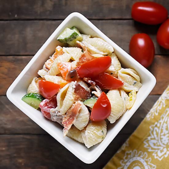 BLT Pasta Salad - Recipe photo by LoriFortini