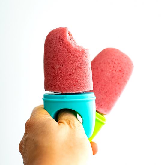 Healthy Strawberry Popsicles - Recipe photo by BitesOfWellness