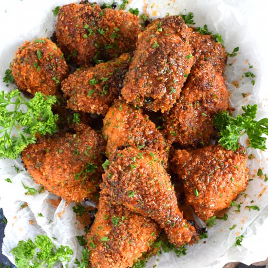 Oven Fried Chicken with Spicy Honey - Recipe photo by byronethomas