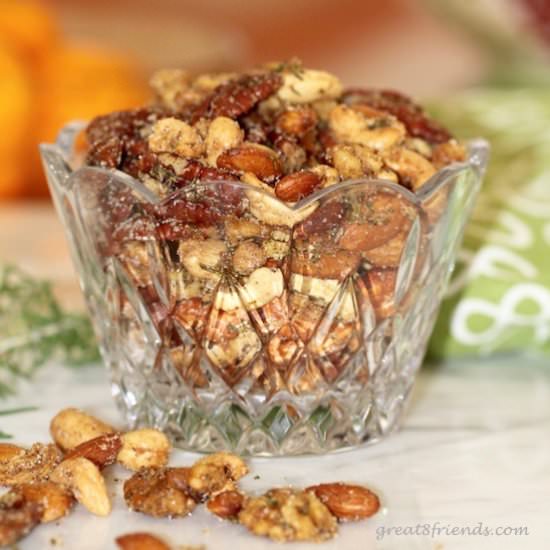 Savory Rosemary and Spice Nuts - Recipe photo by Great 8 Friends