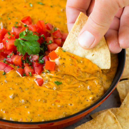 Rotel Dip with Beef - Recipe photo by dinneratthezoo