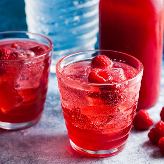 Homemade Raspberry Cordial - Recipe photo by Recipe Crumbs