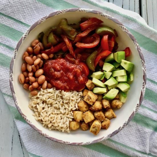 High-Protein Vegan Bowl - Recipe photo by breesveganlife