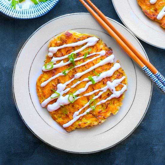 Okonomiyaki – Cabbage Pancakes - Recipe photo by EasycookingwithMolly