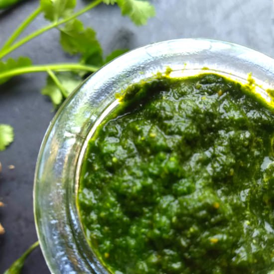 Green Coriander Chutney - Recipe photo by cookwithrenu