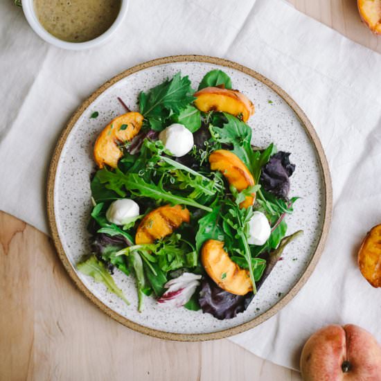 Grilled Balsamic Peach Salad - Recipe photo by House of Perez