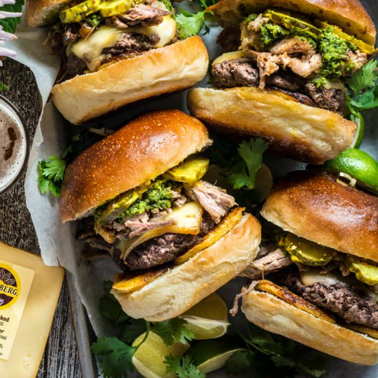 Smoked Jarlsberg Cuban Burger - Recipe photo by rhubarbandcod