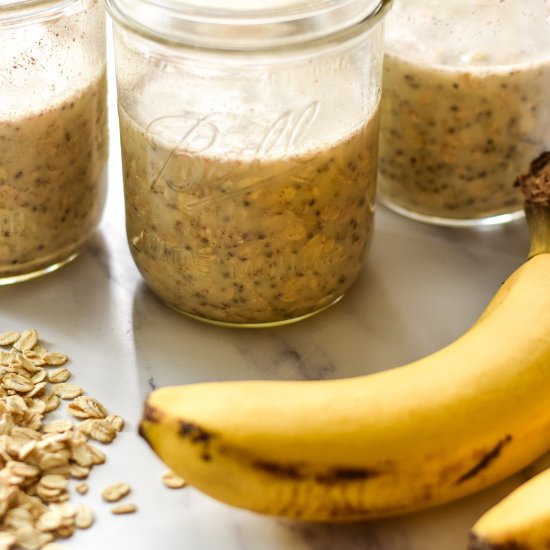 Basic Banana Overnight Oats - Recipe photo by leanneray