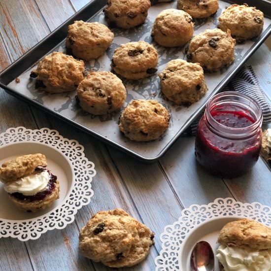 Fluffy spelt buttermilk scones - Recipe photo by Once a Foodie