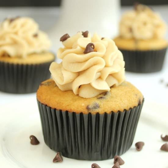 Cookie Dough Stuffed Cupcakes - Recipe photo by Family Table Treasures
