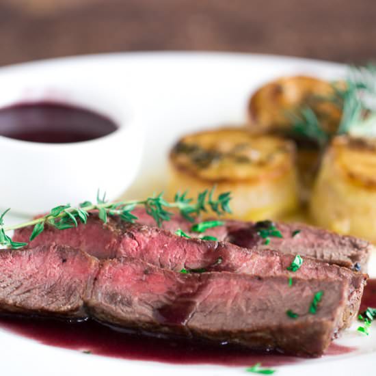 Steak with Bordelaise Sauce - Recipe photo by Gday Souffle