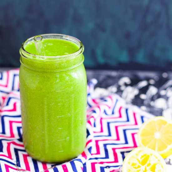 Refreshing Kale and Pear Smoothie - Recipe photo by TheHungryHerbivore