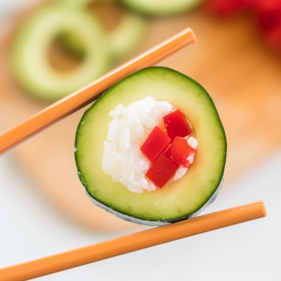 Cucumber Sushi Lunch Box Idea - Recipe photo by familyfreshmeals