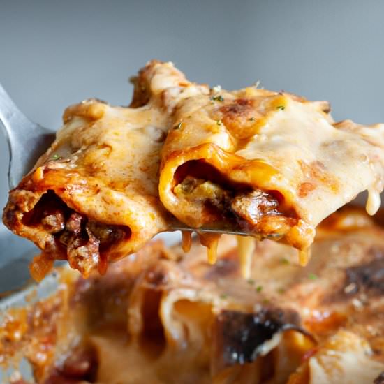 Super Cheesy Vegan Cannelloni - Recipe photo by schoolnightvegan