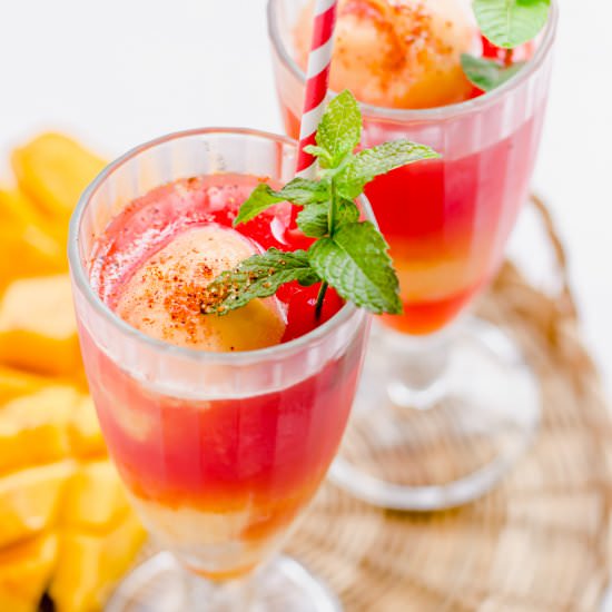 Watermelon Mango Floats - Recipe photo by SweetCayenne