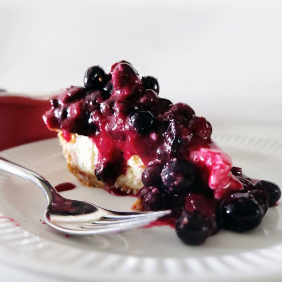 Blueberry Cheesecake Pie - Recipe photo by flakybakers