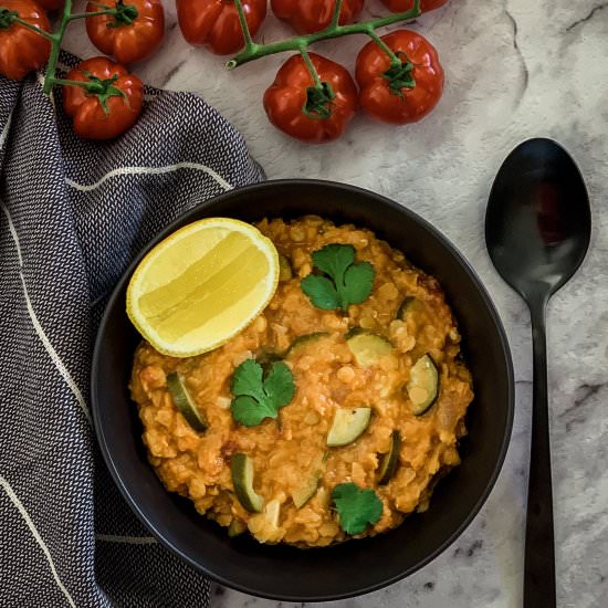Red Lentils with Zucchini - Recipe photo by annabels kitchen
