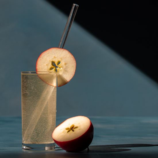 Apple shrub gin fizz cocktail - Recipe photo by peck of pickles