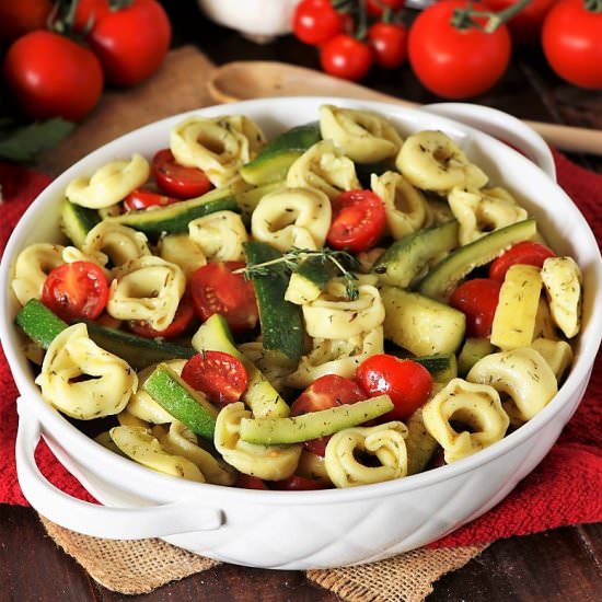 Summer Vegetable Tortellini Salad - Recipe photo by thekitchenismyplayground