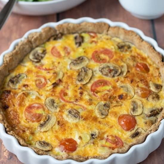 Tomato Leek and Mushroom Quiche - Recipe photo by neilshealthymeals
