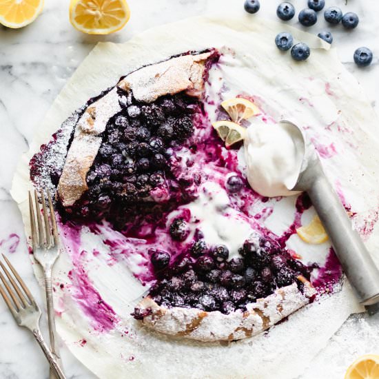 Blueberry Galette w/ Lemon + Cinnam - Recipe photo by The Plant Riot
