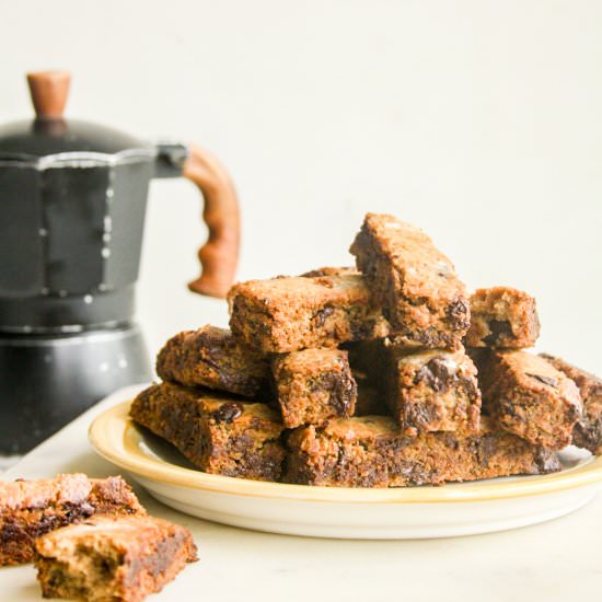 Eggless Peanut Butter Biscotti - Recipe photo by The Desserted Girl