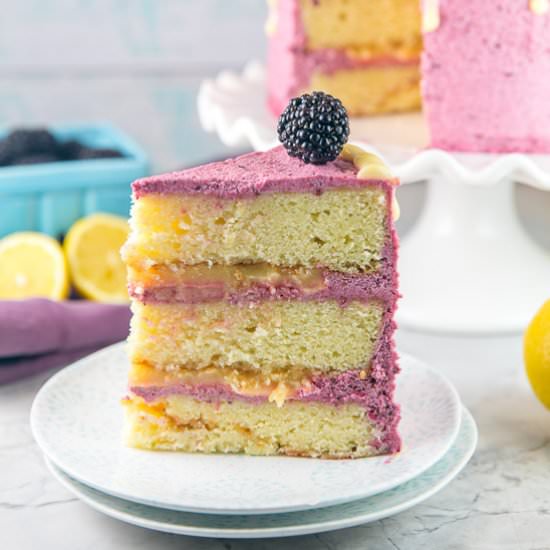 Lemon Curd Cake with Blackberry - Recipe photo by bunsenburnerbakery