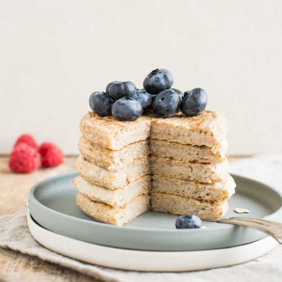 Vegan Oatmeal Pancakes - Recipe photo by Nutriplanet