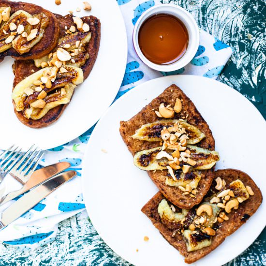 Vegan French Toast - Recipe photo by TheHungryHerbivore