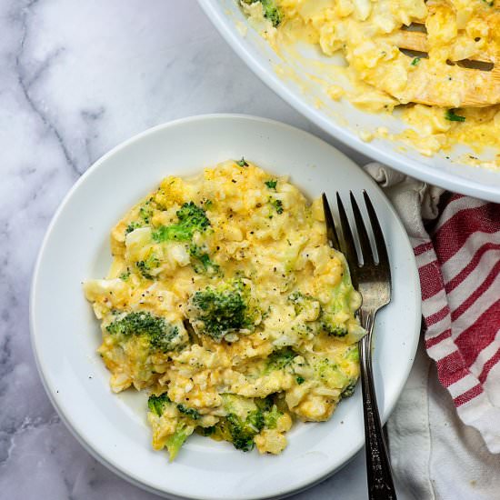 HEALTHY BROCCOLI ‘RICE’ CASSEROLE - Recipe photo by ThatLowCarbLife
