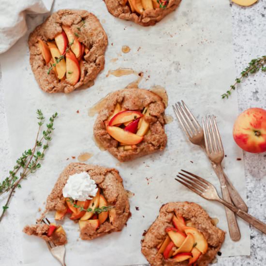 Peach Thyme Galette - Recipe photo by thenourishedmind