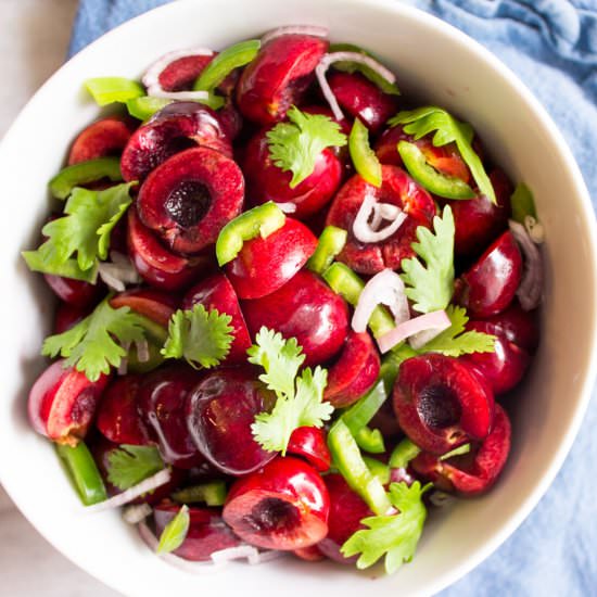 Cherry Salad with Jalapeno & Lime - Recipe photo by Valeries Keepers