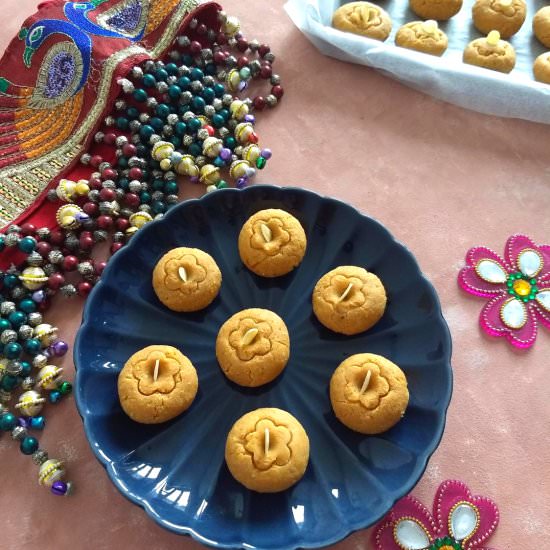 Microwave Caramel Coconut peda - Recipe photo by cookwithrenu