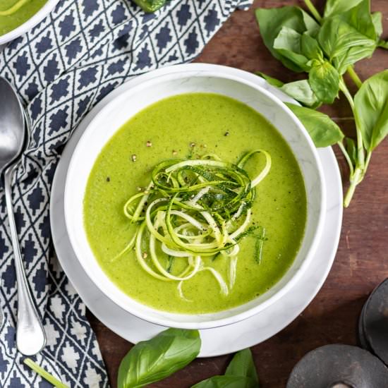 Zucchini Soup with Basil - Recipe photo by veggie desserts