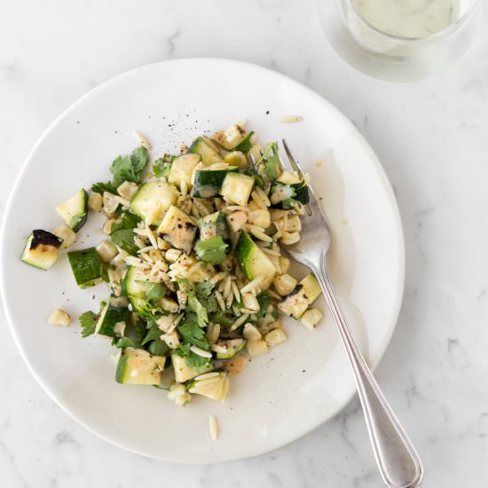 orzo salad with corn and zucchini - Recipe photo by withspice