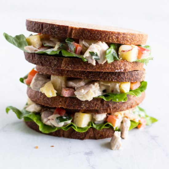 Low FODMAP Hawaiian Chicken Salad - Recipe photo by funwithoutfodmaps