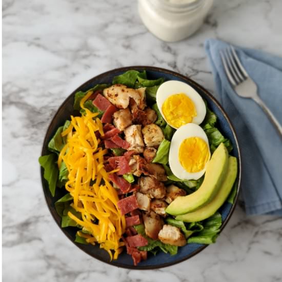 Keto Chicken Cobb Salad - Recipe photo by HugForYourBelly