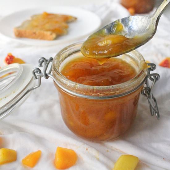Easy Peach Cardamom Jam - Recipe photo by thebakersalmanac