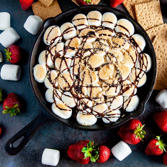 Nutella S'mores Dip - Recipe photo by SeasonedSprinkles