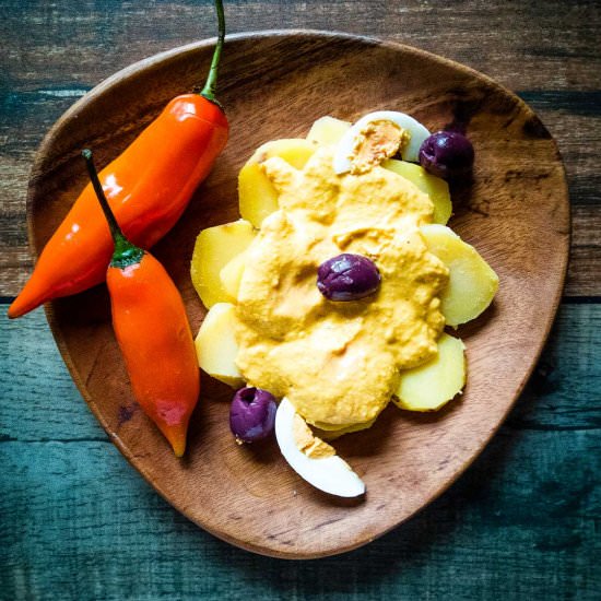 Potatoes & Peruvian Huancaina Sauce - Recipe photo by cookeatlivelove