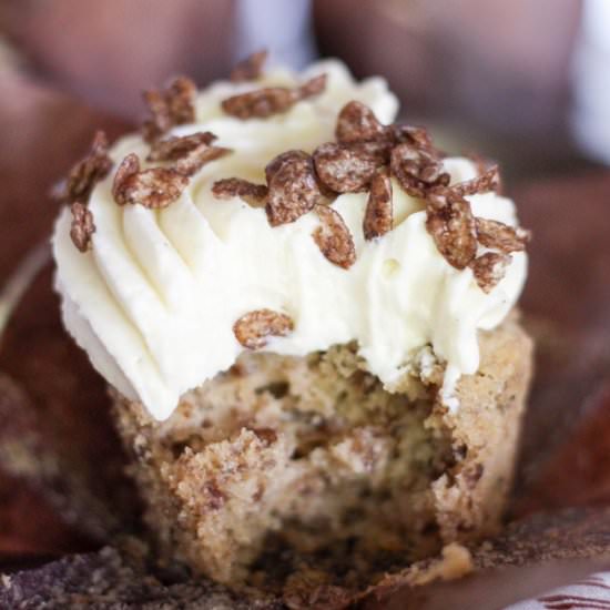 Cocoa Pebbles Cupcakes - Recipe photo by DoughEyedBlog
