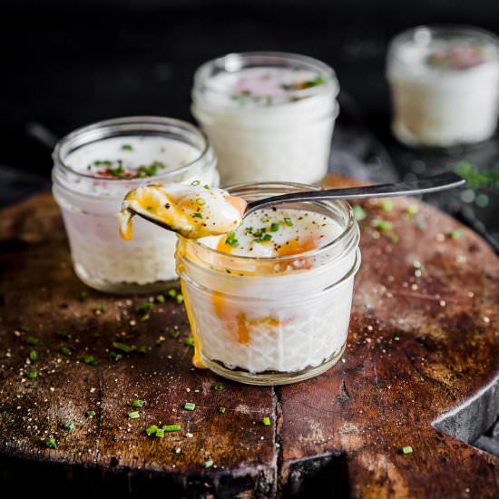 Low-Carb Snuggled Eggs - Recipe photo by KetoDietApp